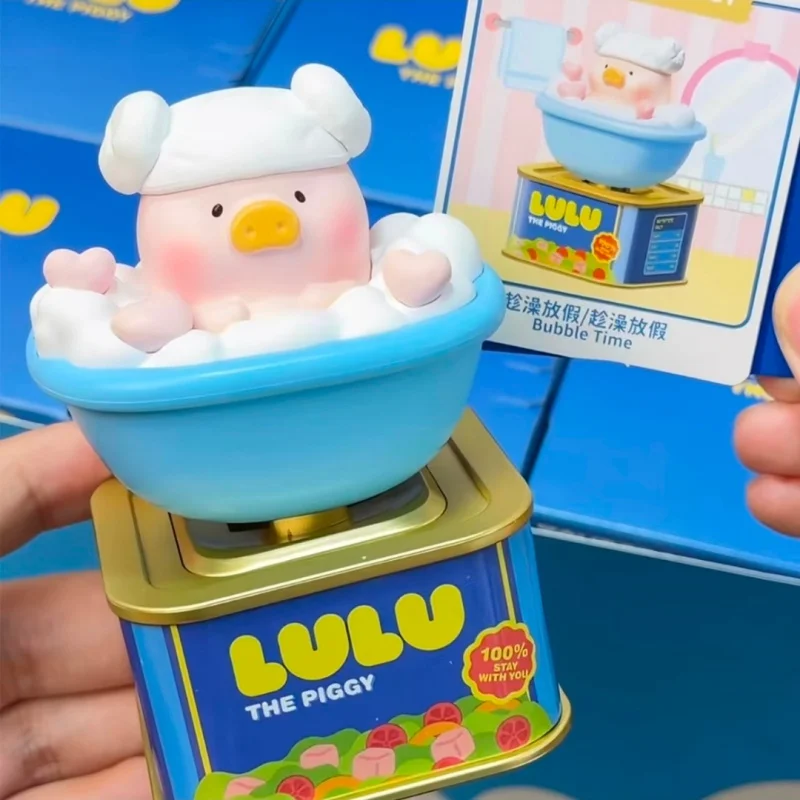 52TOYS LuLu The Piggy Holiday Series Solar Motion Blind Box Kawaii Action Figure Light Sensitive Model Desk Ornament Toys Gifts view 3