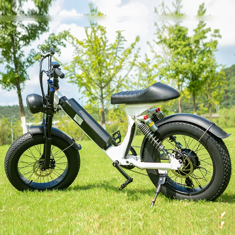 Full Suspension Fat Tire Electric Bicycle 500W 48V 15AH Off Road Beach Ebike Motor Bike Electric Dirt Bike For Adults