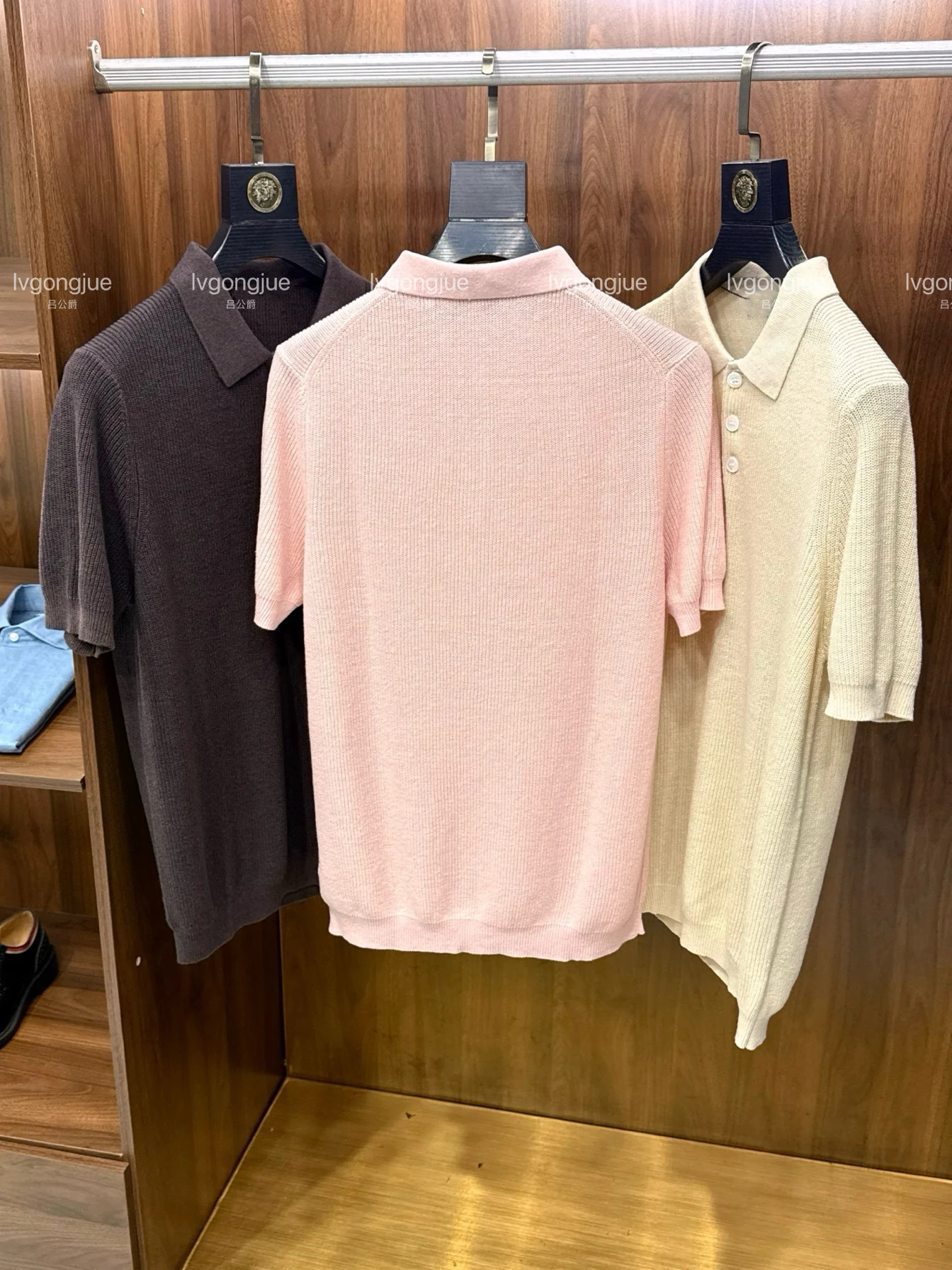 

BC lapel 77% linen lapel polo shirt