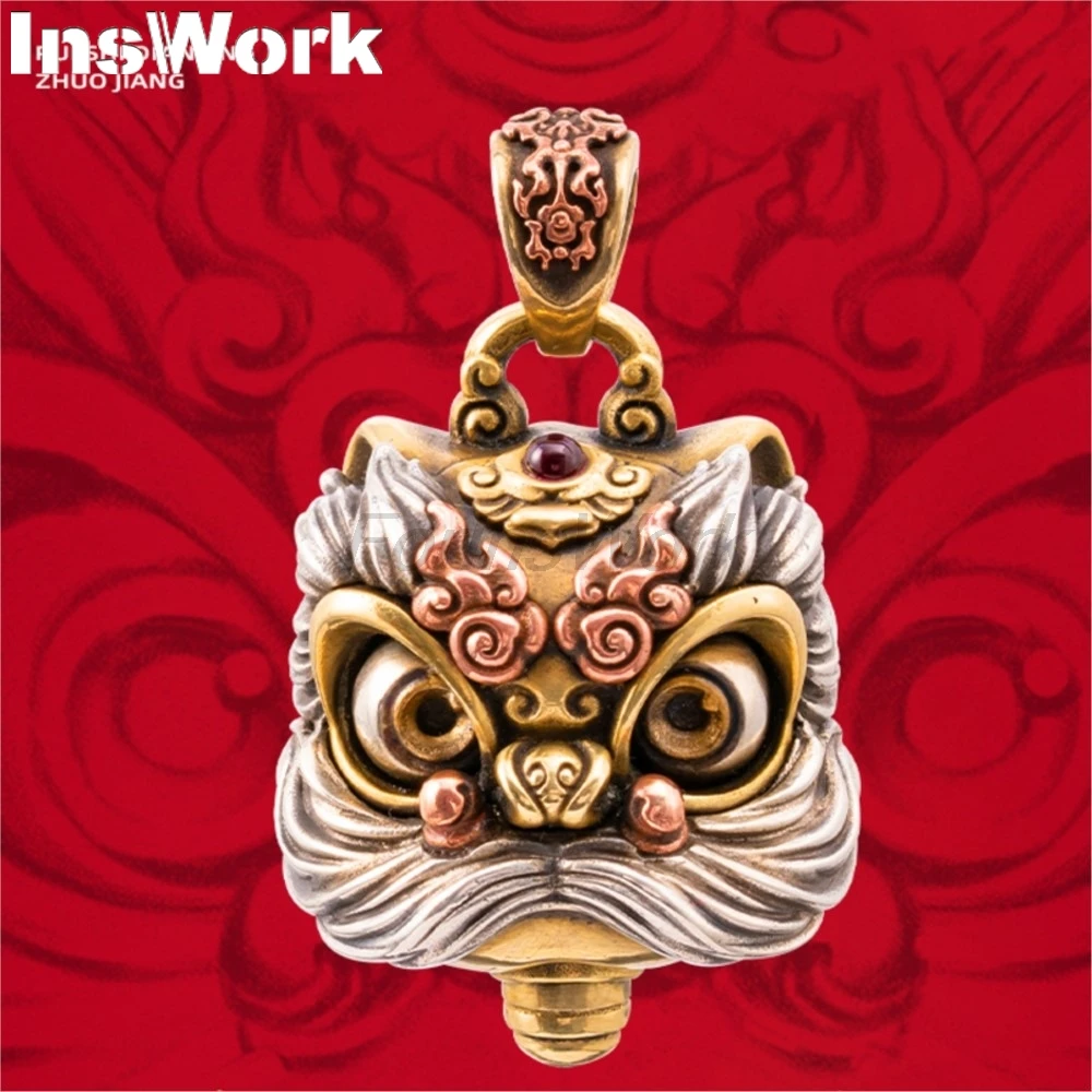 Original Lion Pendant Men\'s Chinese Style Mascot Pendant Decompression Winking Pendant EDC Gadgets