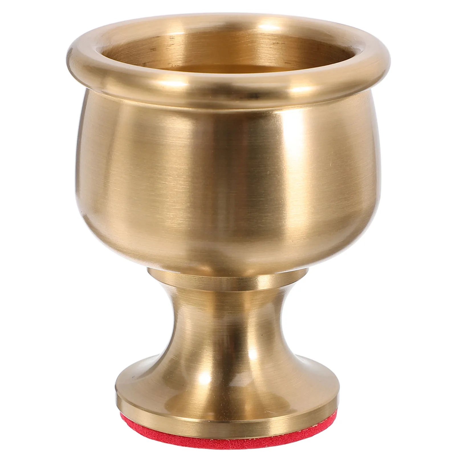

Brass Offering Cup Copper Goblet Decorative Buddhism Tabletop Glass Metal Supplies Durability Smooth Compact