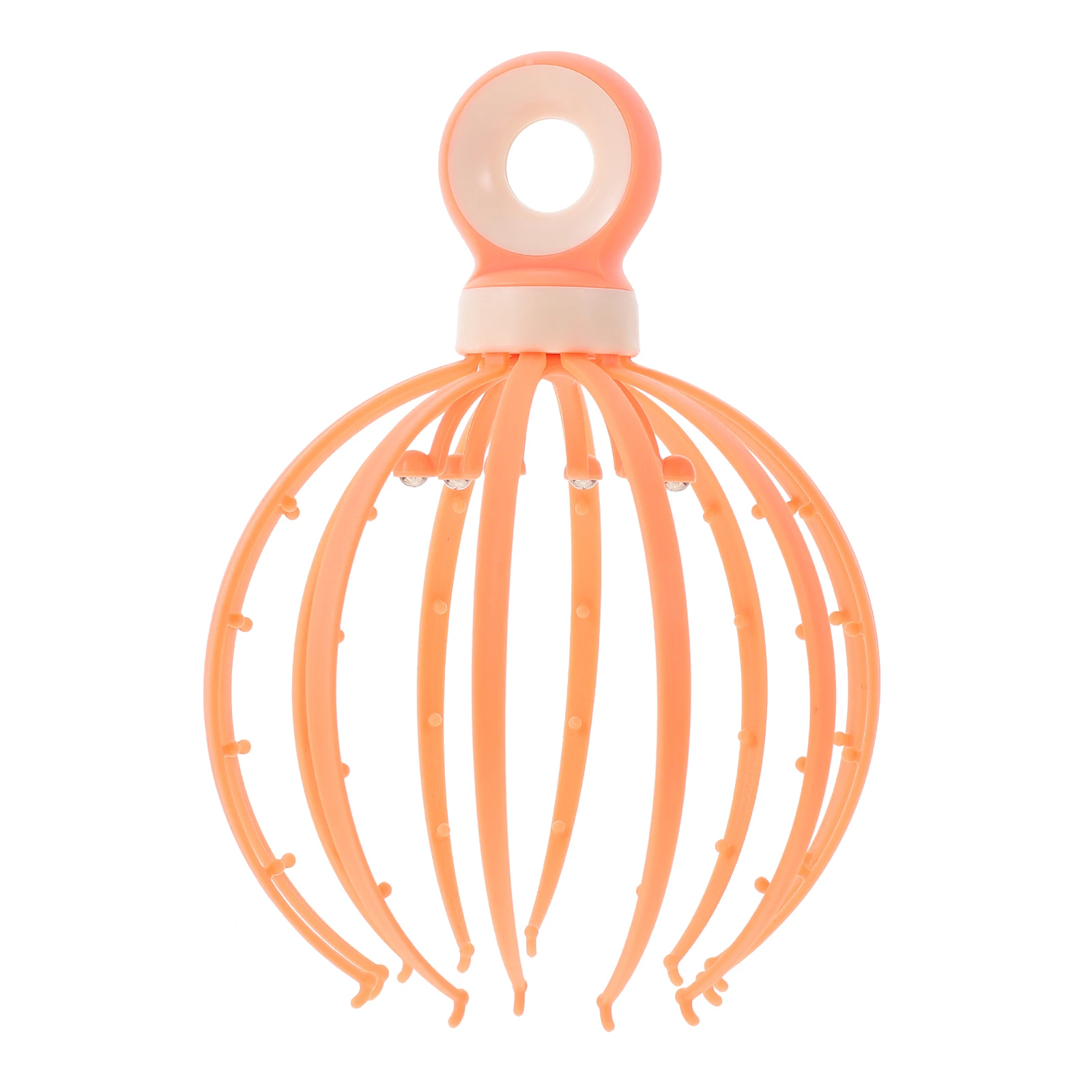 

Scalp Massager Head Claw Tool Steel Beads Plastic Claw Style Octopus Head Massager Handheld Portable Durable Pp Material Stress
