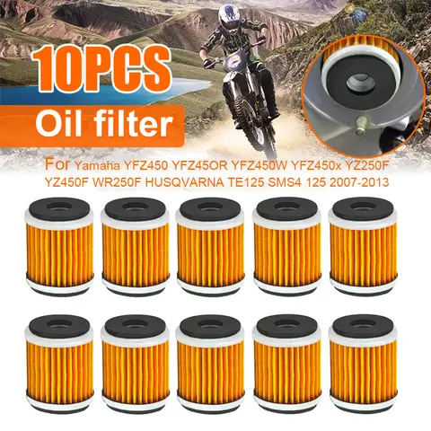 Motorcycle Oil Filter for Yamaha YFZ450 YFZ450R YFZ450W YFZ450X YZ250F YZ450F WR250F HUSQVARNA TE125 SMS4 125 2007-2013