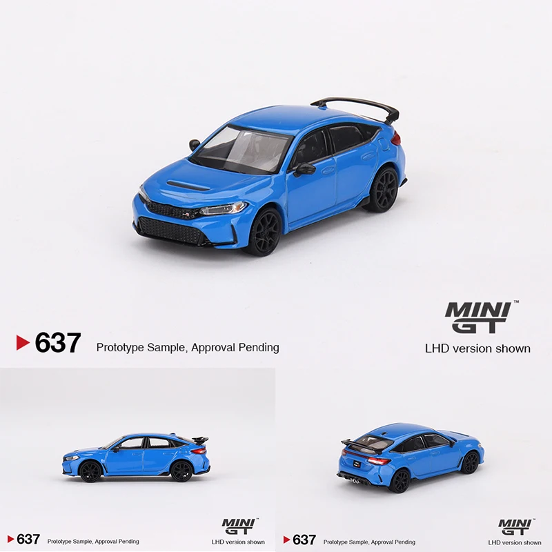 MINIGT 637 In Stock 1:64 FL5 Type R Boost Blue Pearl 2023 Diecast Diorama Car Model Toys