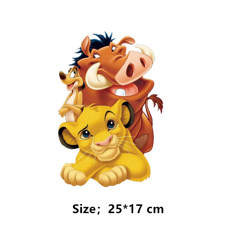 Disney The Lion King Patches for clothes thermo-stickers for children Ironing applications