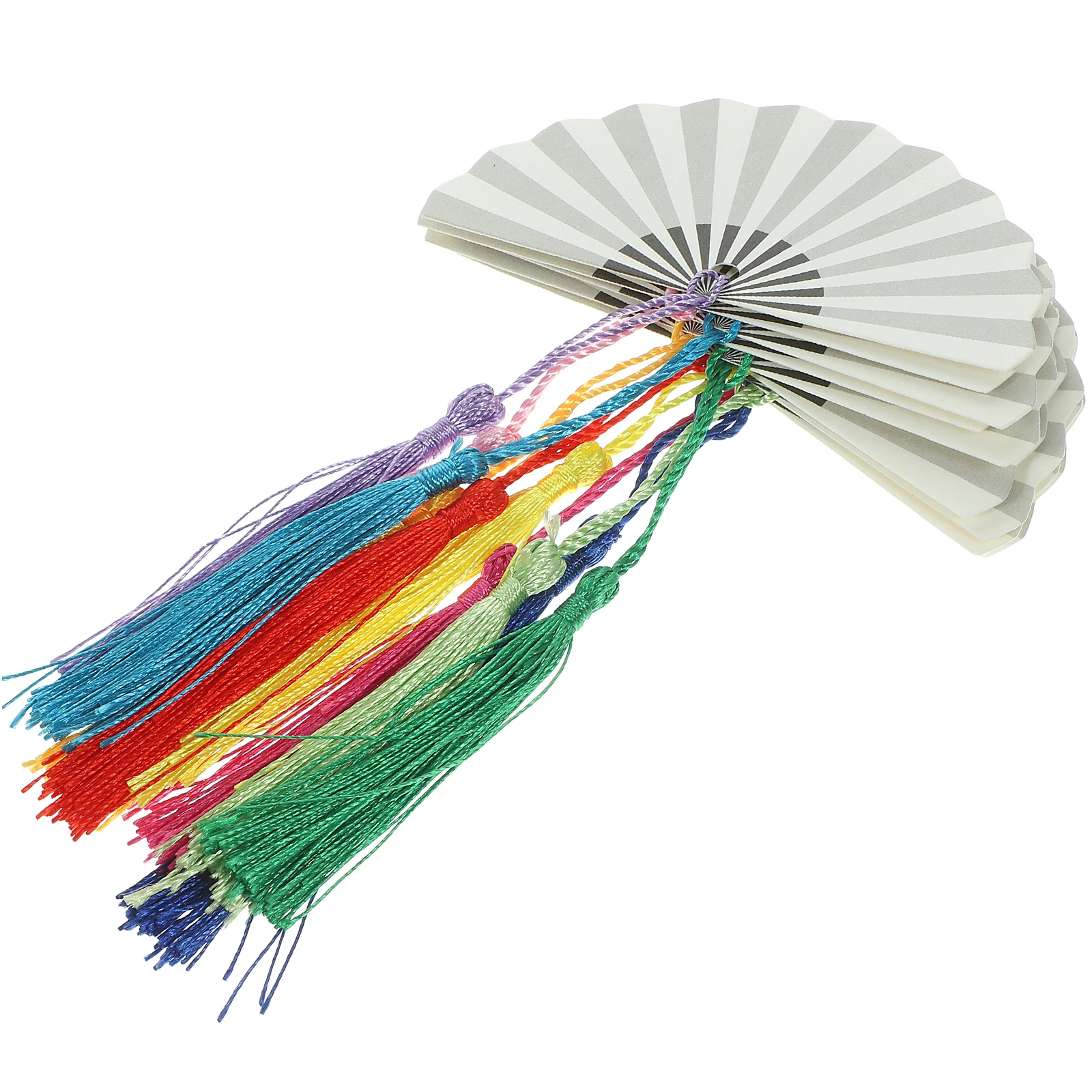 25 Blank Fan Paper Blank Bookmark Bookmarks 350g Cardstock DIY Material Unpainted Tags Tassel for Students Christmas Gifts
