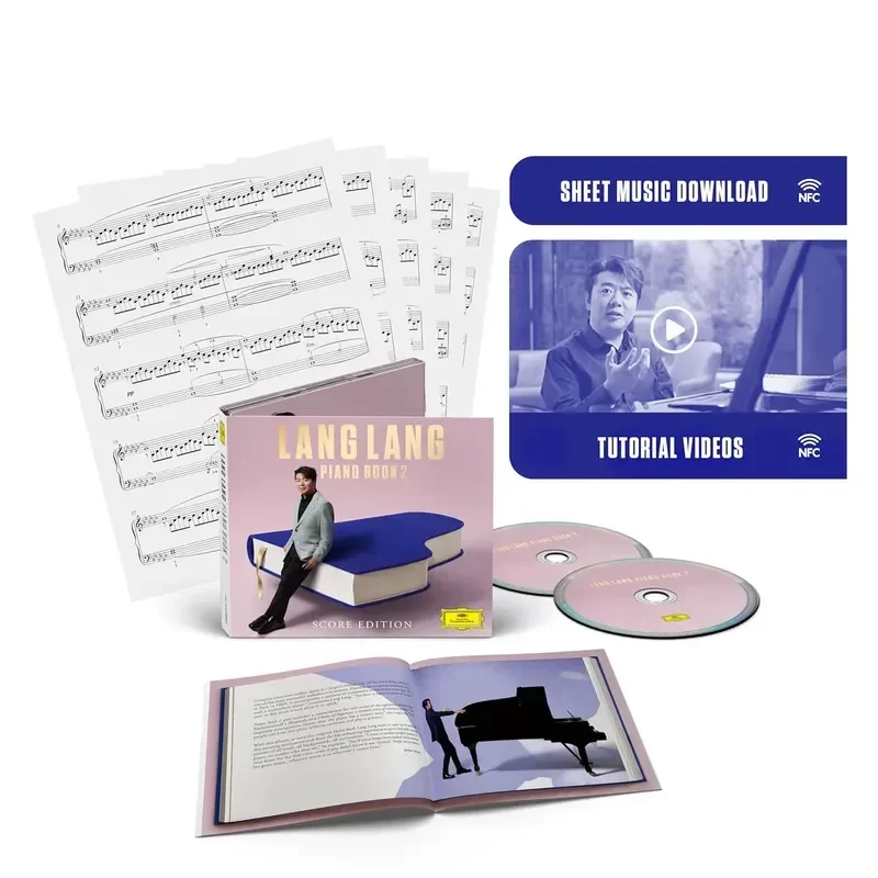 European Version Lang Lang Album Piano Book 2 2CD + Digital Sheet Music for Piano Book 2 Genuine Record