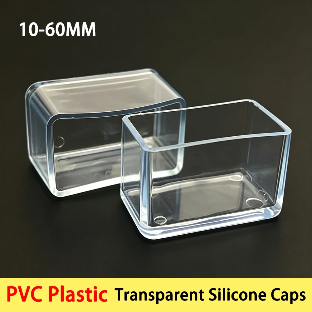 2/4/8/10/20Pcs Transparent Silicone Furniture Leg Caps Anti-Noise Non-Slip Floor Protector Pads 10-60mm Table Chair Foot Covers