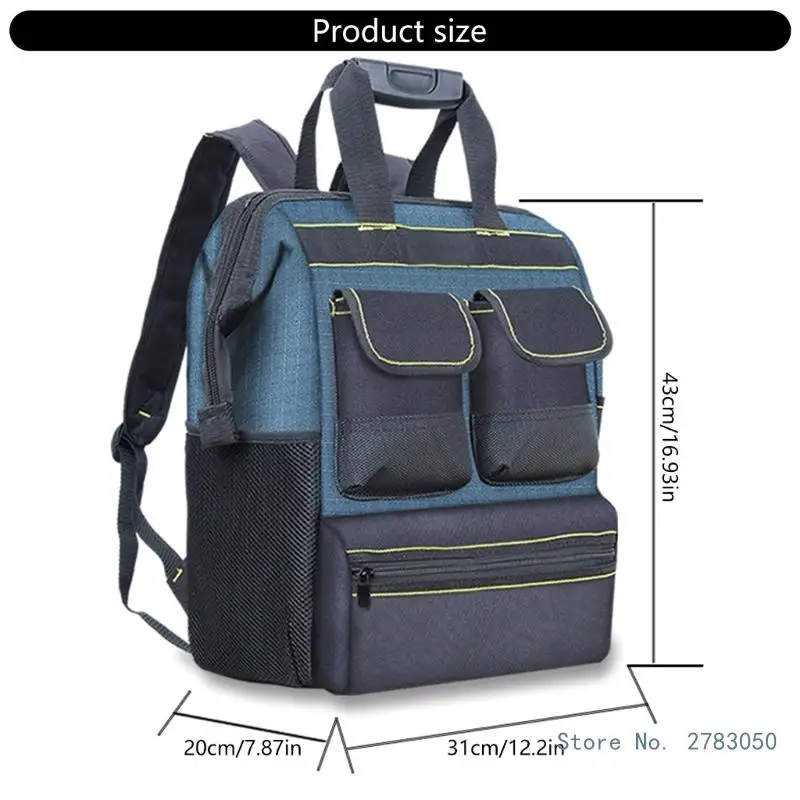 Tool Backpack Heavy Duty Electrician Tool Backpack Open Top Tool Bag Backpack Technician Tool Backpack For Construction