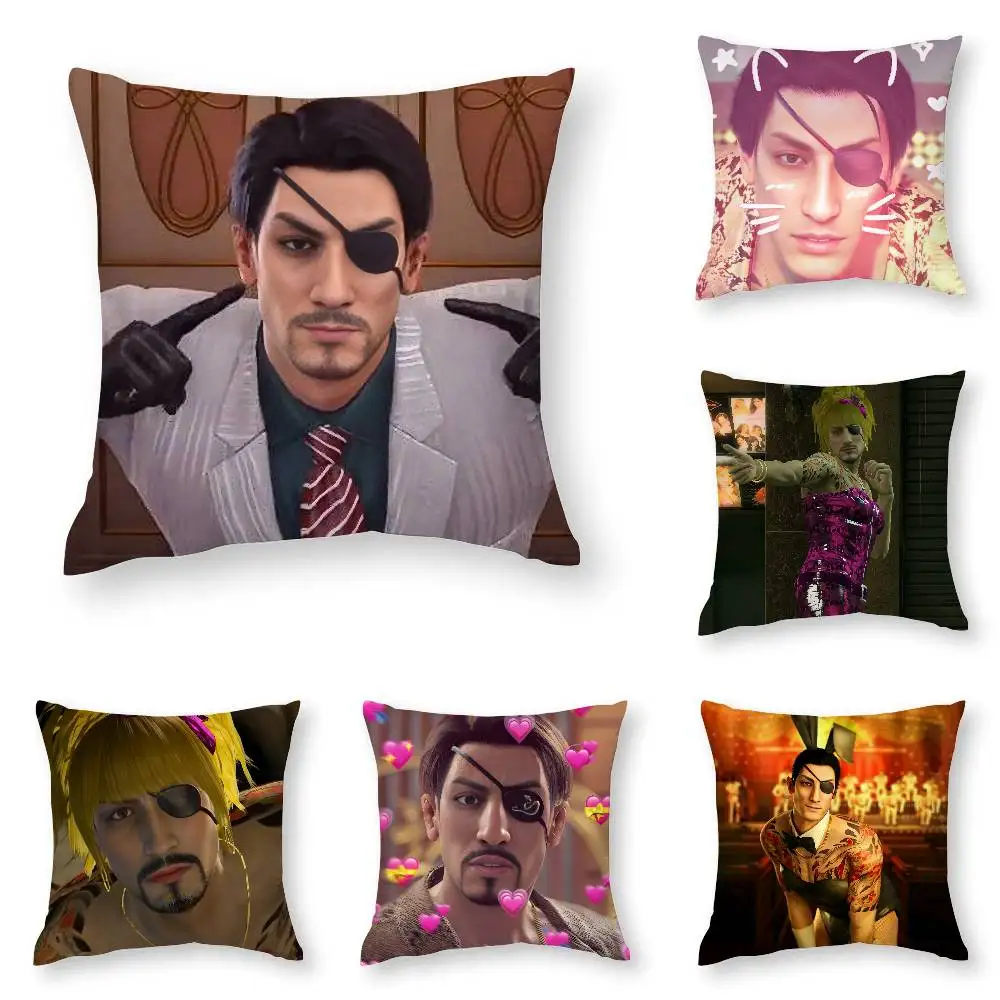 الحب G-Goro Majima Y-Yakuza كيس وسادة ثلاثية الأبعاد طباعة ألياف البوليستر 40*40 سنتيمتر أريكة المنزل رمي الديكور مهرجان هدية