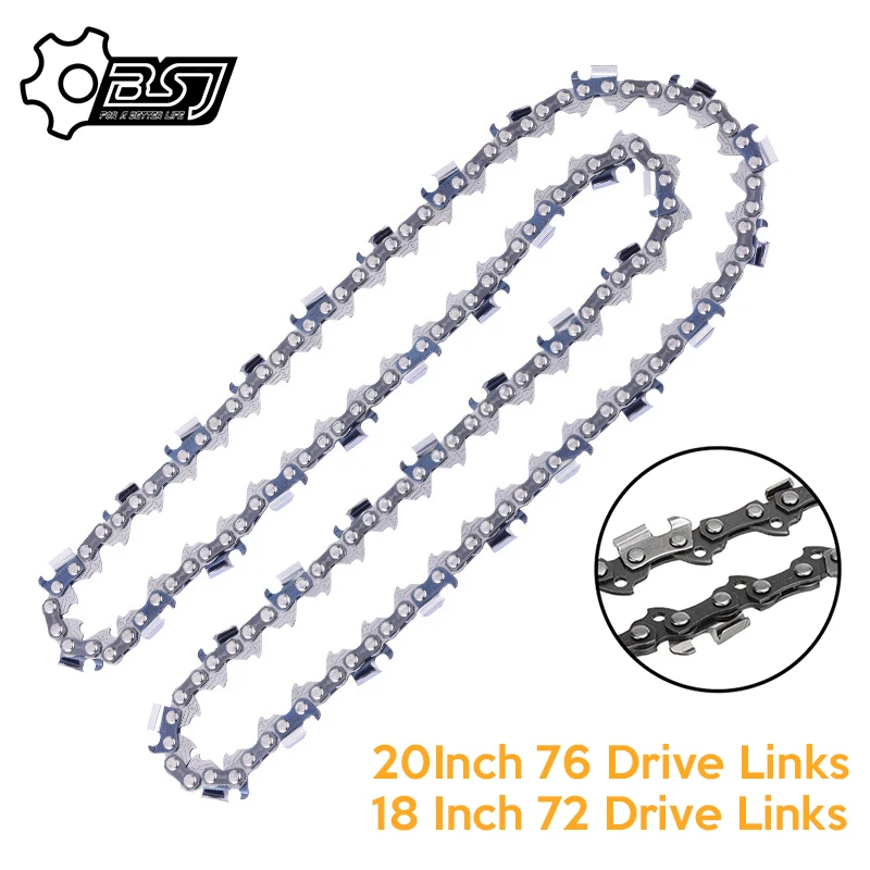 

18/20 Inch 72/76 Drive Link Chainsaw saw Chain Blade Wood Cutting Chainsaw Parts Chainsaw Saw Mill Chain for Cutting Lumbers