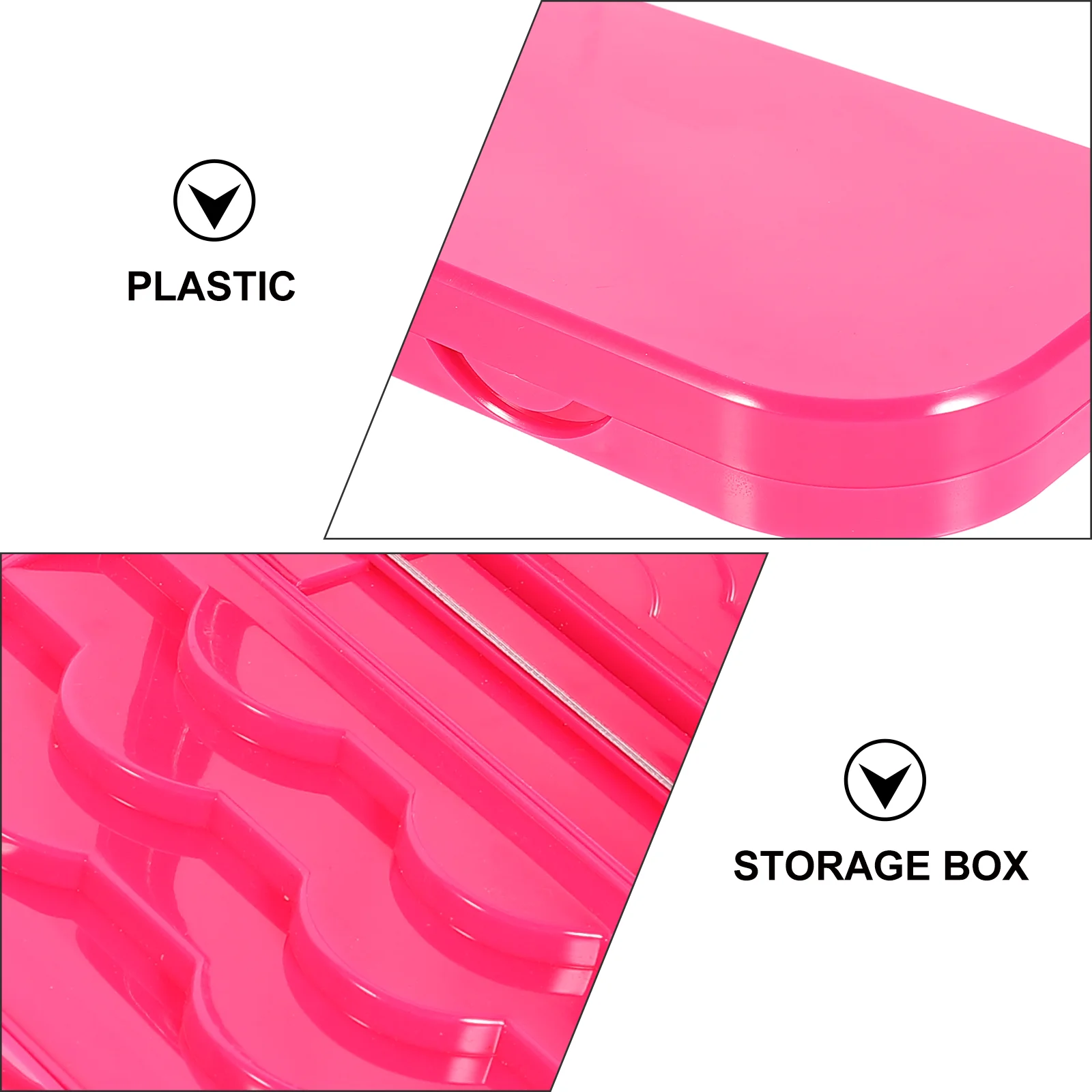 

1Pcs False Eyelash Storage Box Premium Plastic Waterproof Lightweight Case for Organizing Fake Lashes Easy Snap Closure Eyelash