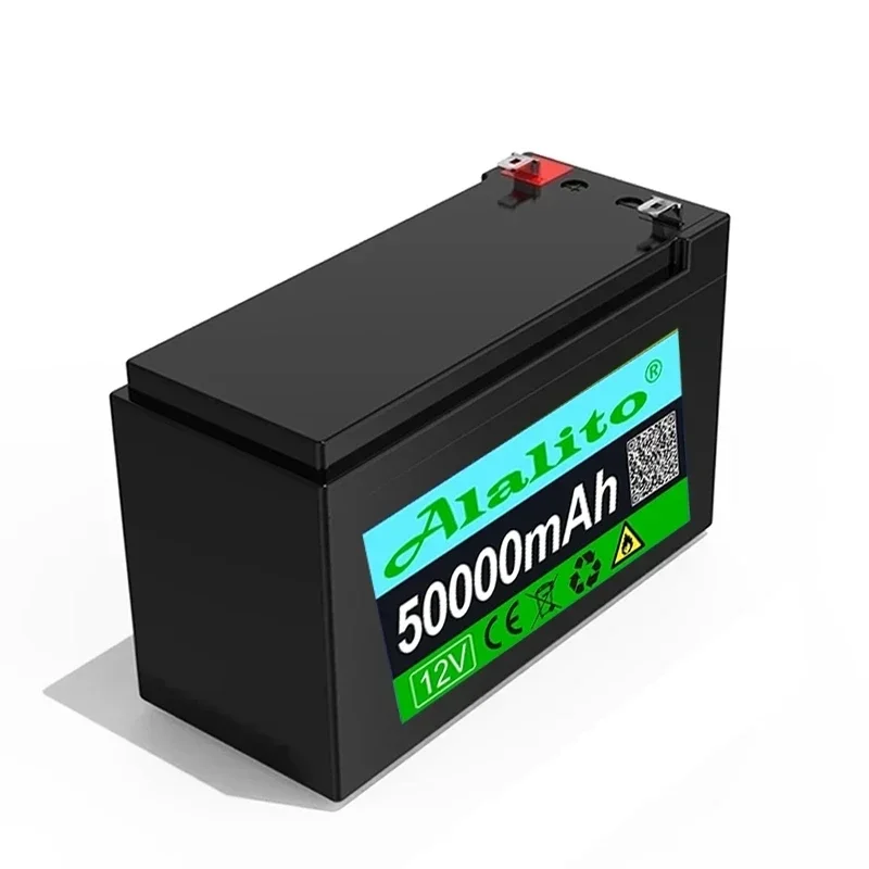 12V Battery 50Ah 18650 lithium battery pack Rechargeable battery for solar energy electric vehicle battery+12.6v3A charger