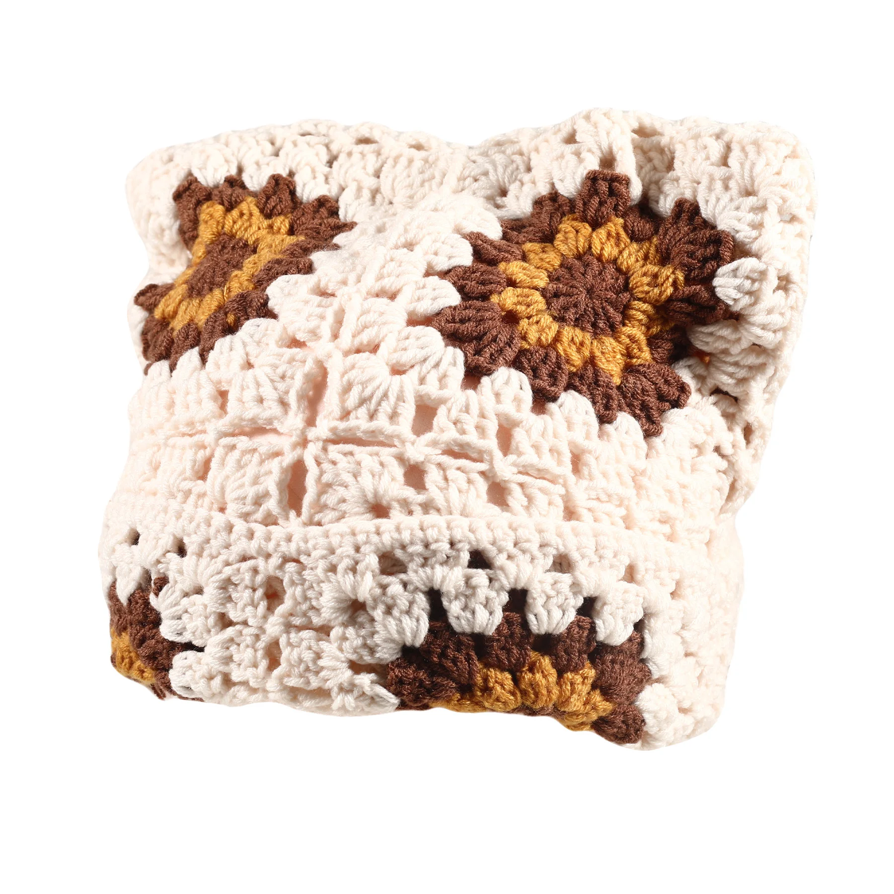 

Crochet Hat for Women Cute Beanie Hat Cat Ears Cap Autumn and Winter Handmade Knitted Kawaii Slouchy Mixed Color