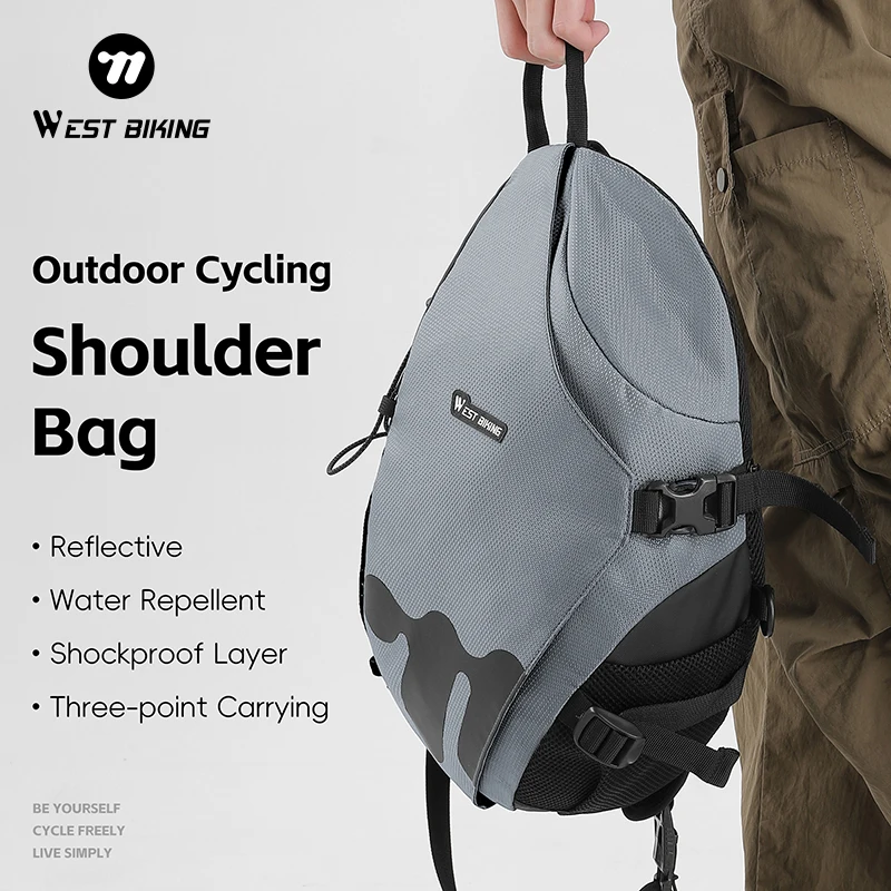 

WEST BIKING Cycling Backpack Multipurpose Outdoor Sports Shoulder Bag Men Casual Daypack Work Road Bike Cycling Travel Chest Bag