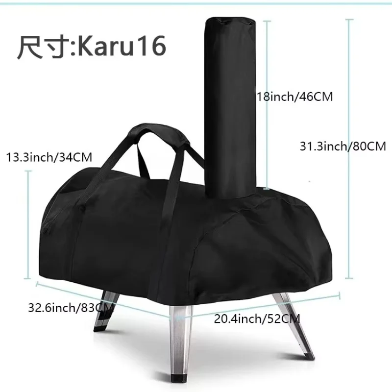 غطاء غبار فرن البيتزا المحمول Karu12 /16Pizza غطاء خبز البيتزا