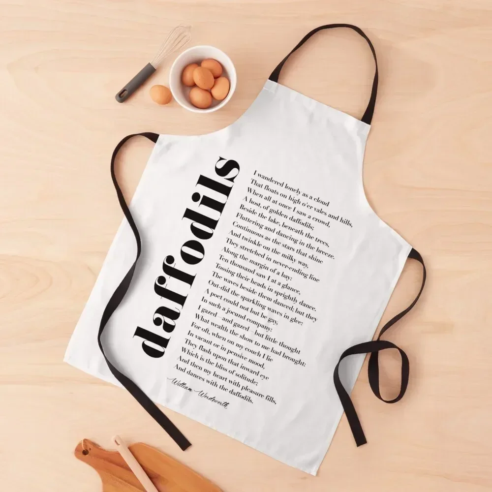 

I Wandered Lonely as a Cloud by William Wordsworth Apron Woman Kitchen man chef uniform Apron