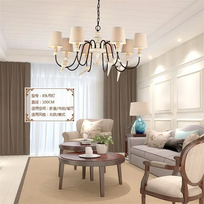 Retro Loft Vintage Birds Pendant Lights Lamp Resin Bird Fabric Lampshade For Kitchen Lighting Dining Room Pendant Lamp