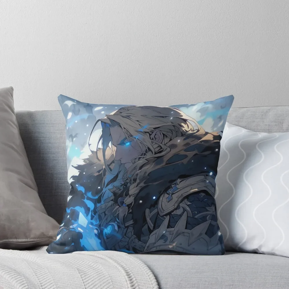 

Prince Arthas World of Warcraft Throw Pillow pillowcases for sofa cushions Custom Cushion pillow