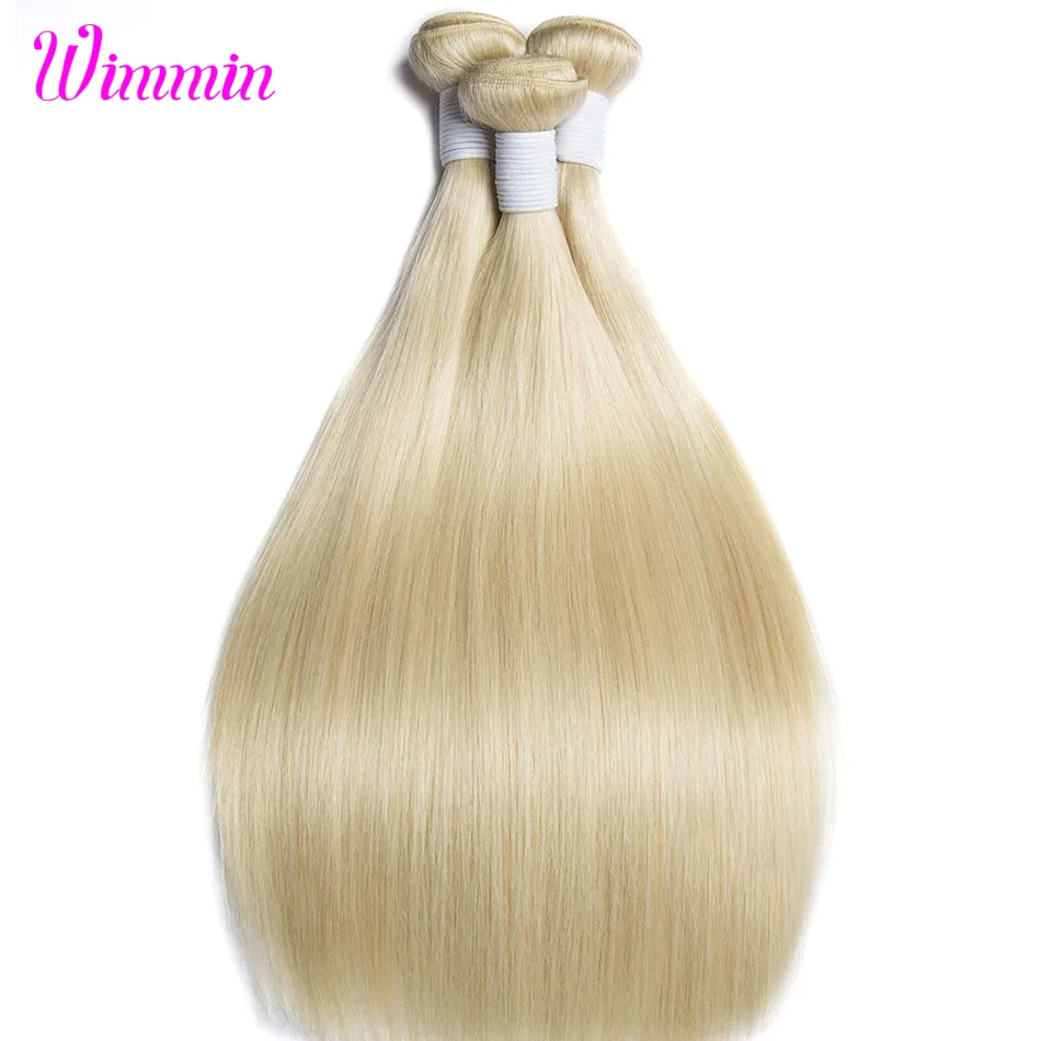 Wimmin estensioni naturali dei capelli umani 100% 613 fasci di capelli umani estensioni dei capelli umani capelli vergini brasiliani 1/2/3 pc 12A