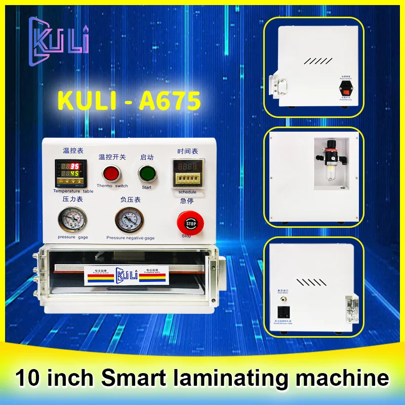 

Kuli 10 Inch Smart Laminating Machine Oca Repair Replacement Test Tablet Phone Touch Screen Display Parts Front Glass Universal