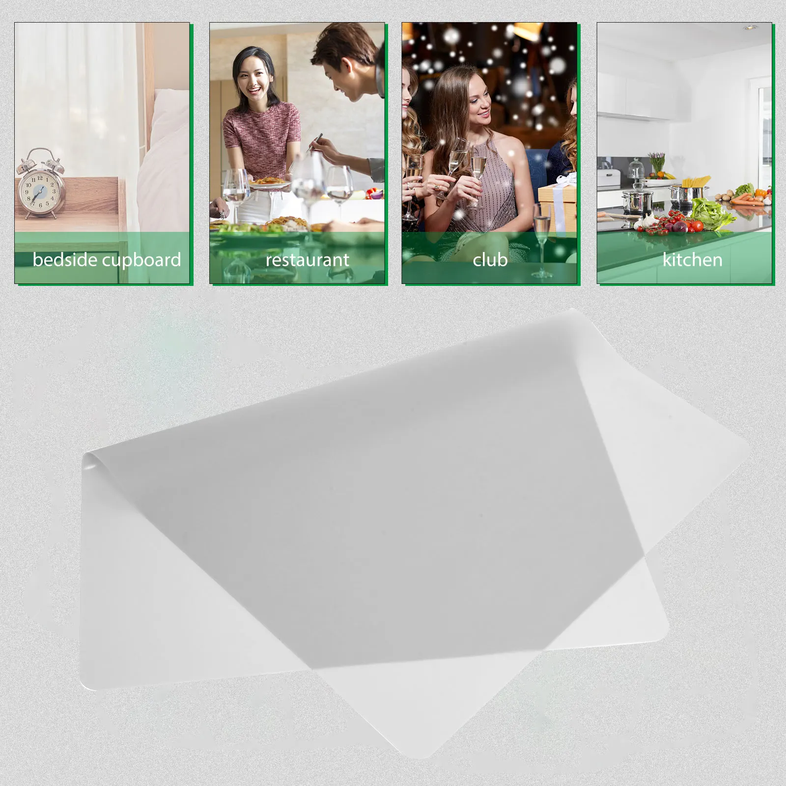 

4pcs Silicone Placemats Non-Slip Heat-Resistant Foldable Waterproof Table Mat For Dining Coffee Tea Table Kitchen Countertop