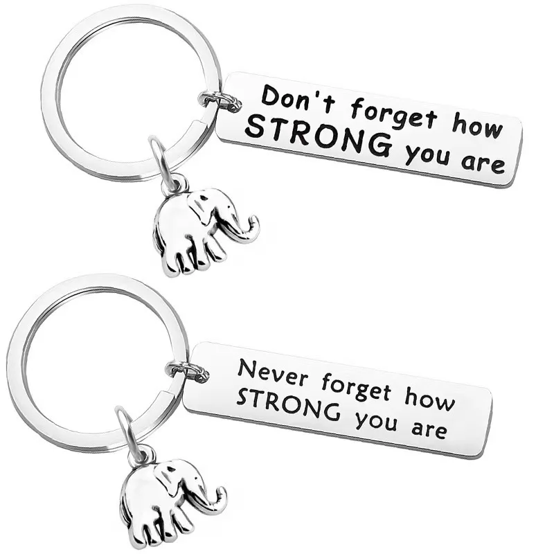 Don't Forget How Strong You Are Key Ring Sweet Key Chains DIY Jewelry Gifts