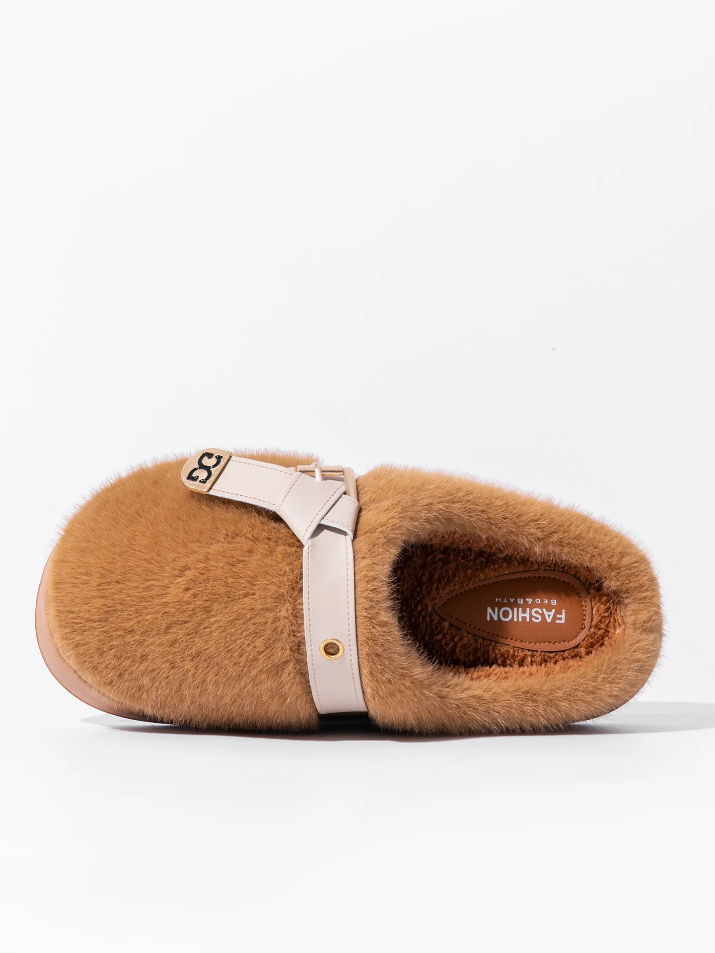 Damen-Plüsch-Hausschuhe, Winter-Hausschuhe für den Innenbereich, rutschfeste weiche Sohle, dicke, warme, flauschige Hausschuhe, luxuriöse Mode-Hausschuhe – Detail 10