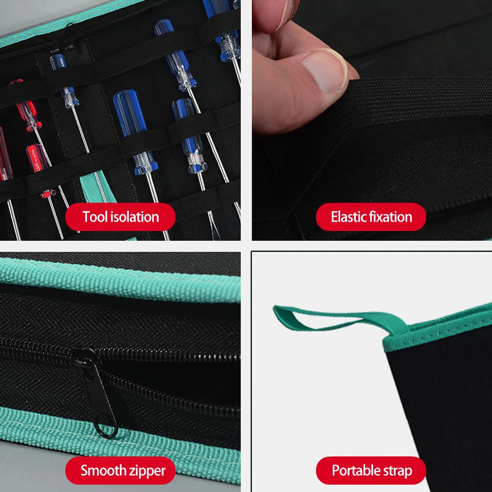 Imagem -04 - Multifunções Oxford Canvas Repair Tool Bolsa Hardware Parafusos Nails Organizer Box Solda Iron Pouch Case Ferramentas de Viagem Portáteis