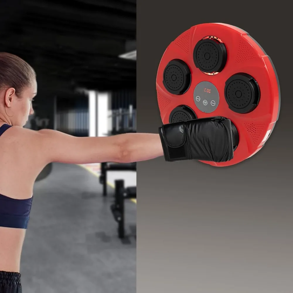 Wall-Mounted Boxing Machine with Gloves Wall One Punch Boxing Wall Target with Bluetooth Boxing Training Equipment