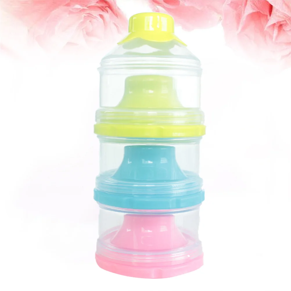 2 stuks drielaags etui melkpoedercontainers draagbare snackshouder grote capaciteit doos voor thuisreizen baby baby