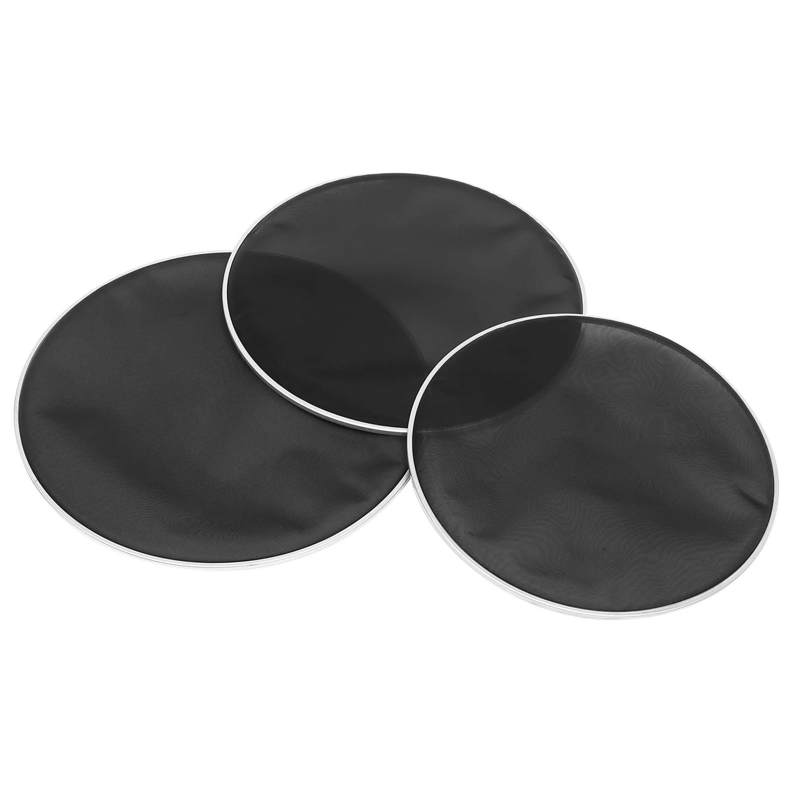

3 Pcs Silent Reticle Drum Skin Drumheads Mesh Snare Piece Set Mute Metal Double Layer