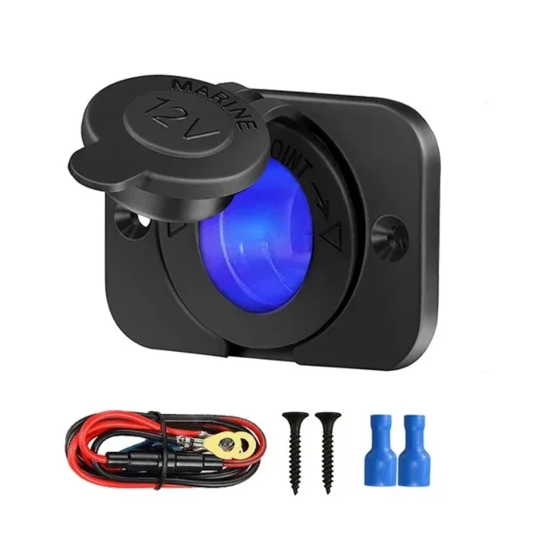 

Водонепроницаемый автомобильный прикуриватель 12 В, материнское сиденье, подходящее для мотоцикла, лодки, яхты, автофургона с монтажной панелью и проводом