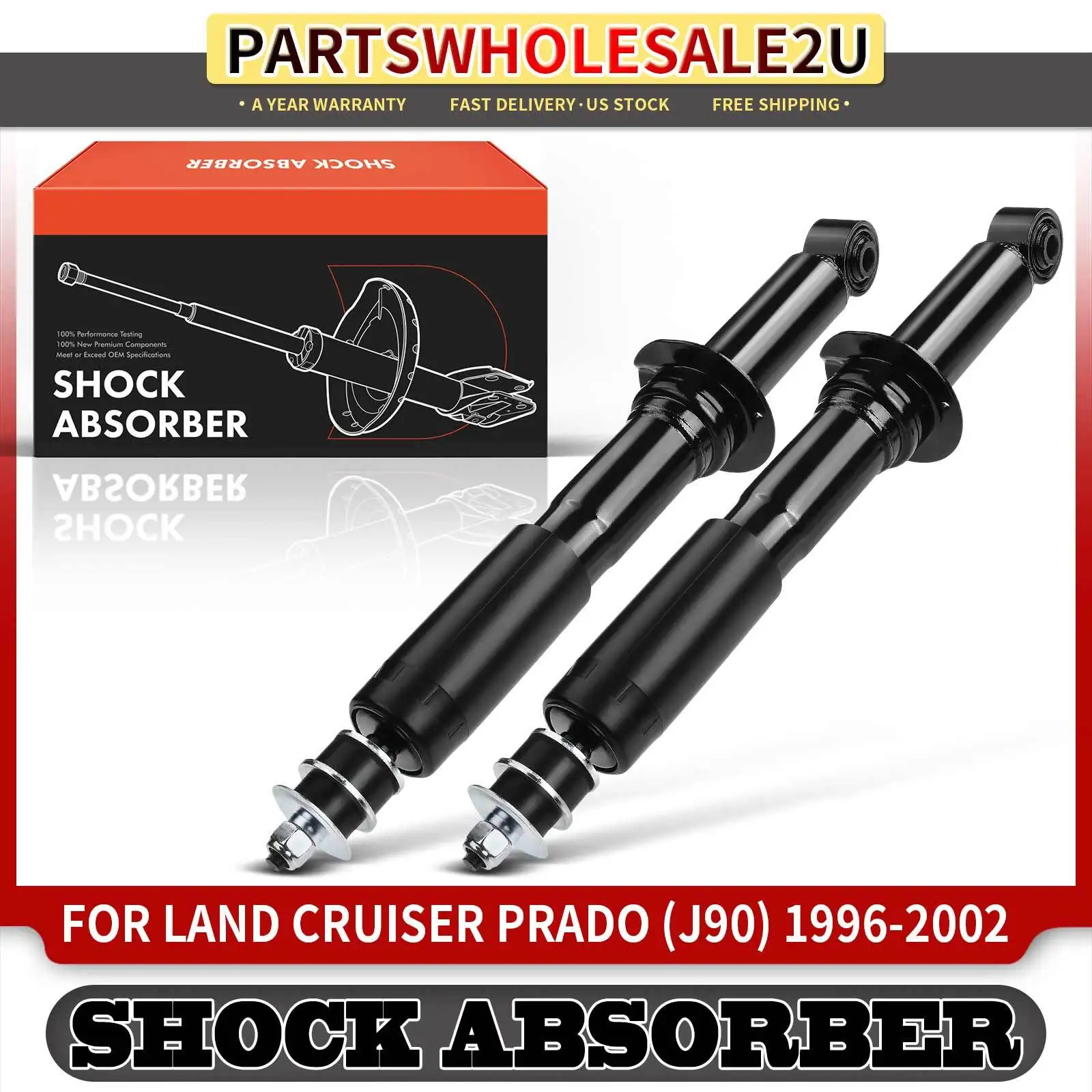 

2PCS Front Left & Right Sides Shock Absorber for Toyota J90 Land Cruiser 1996-2002