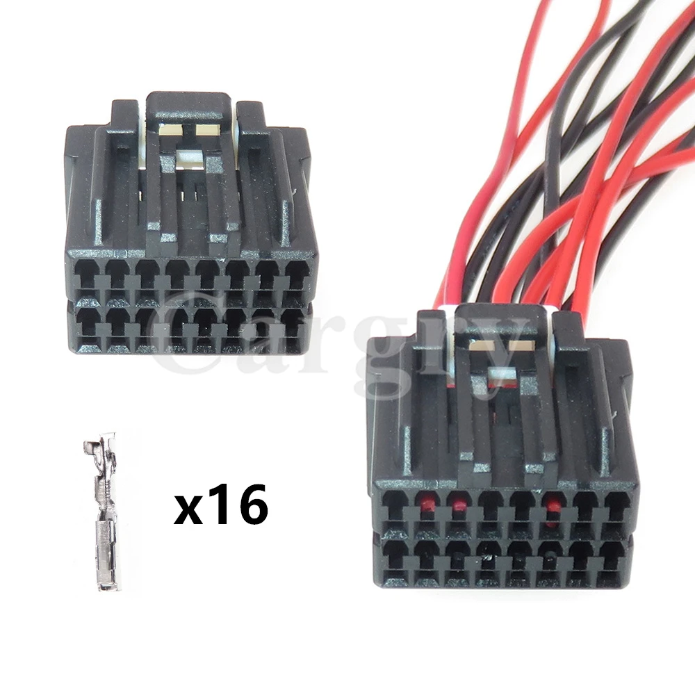 1 Set 16P 175966-2 Automobile Wire Harness Unsealed Socket For Honda AC Assembly Auto Modification Connector Accessories