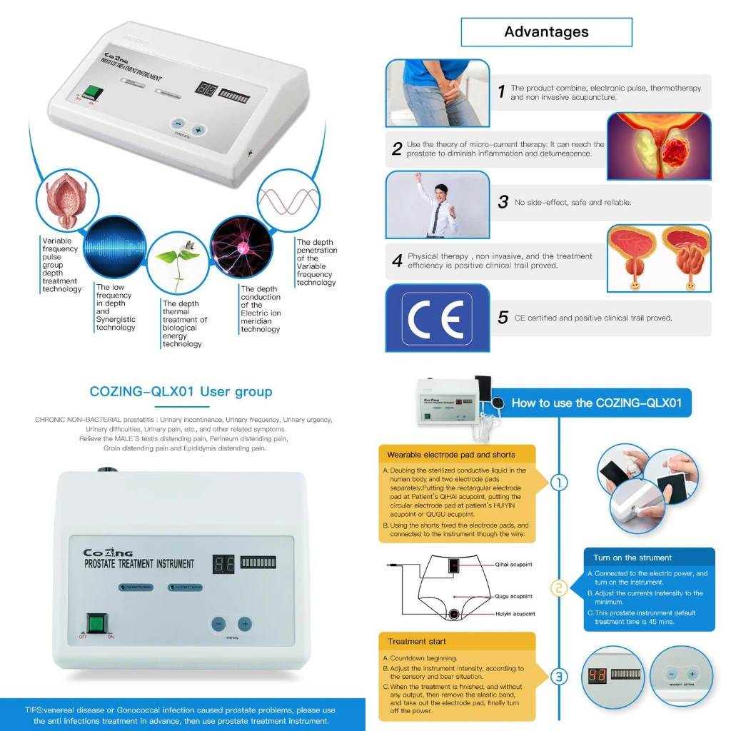 

Cordless Prostate Massager w/ TENS Stimulation Magnetic Therapy Rechargeable