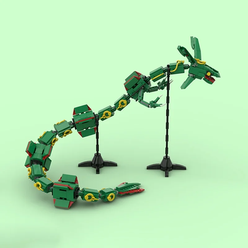 793 pezzi MOC Rayquaza Pokemon modello blocchi di costruzione costruzione fai da te giocattoli educativi creativi mattoni regali di Natale compleanno per bambini