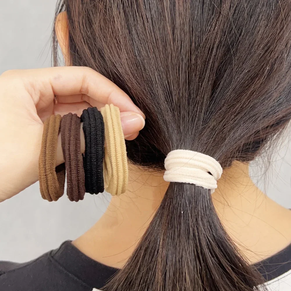 5/40 Uds nuevas bandas elásticas para el cabello para mujeres y niñas, diadema negra, lazos de goma, coleteros, accesorios para el cabello