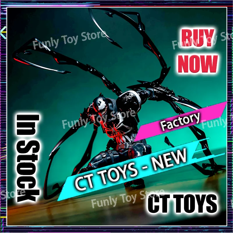 متوفر في المخزون Ct Toys Agent Venom Amazing Yamaguchi Agent مكافحة السم الشكل سبايدرمان أنيمي عمل الشكل مخصص الهدايا اللعب