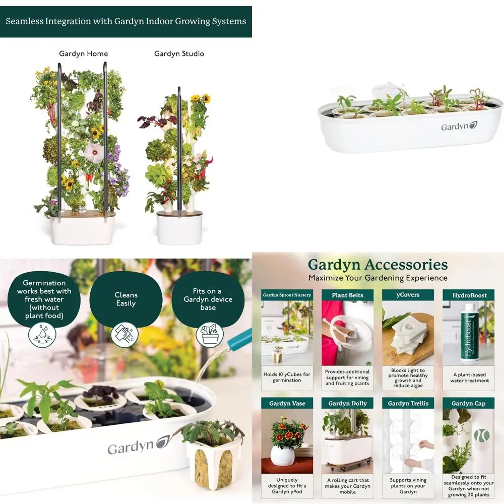 

Система для проращивания семян в помещении для гидропоники и гроубоксов, совместимая с вертикальными садовыми системами и наборами для выращивания в ряд.