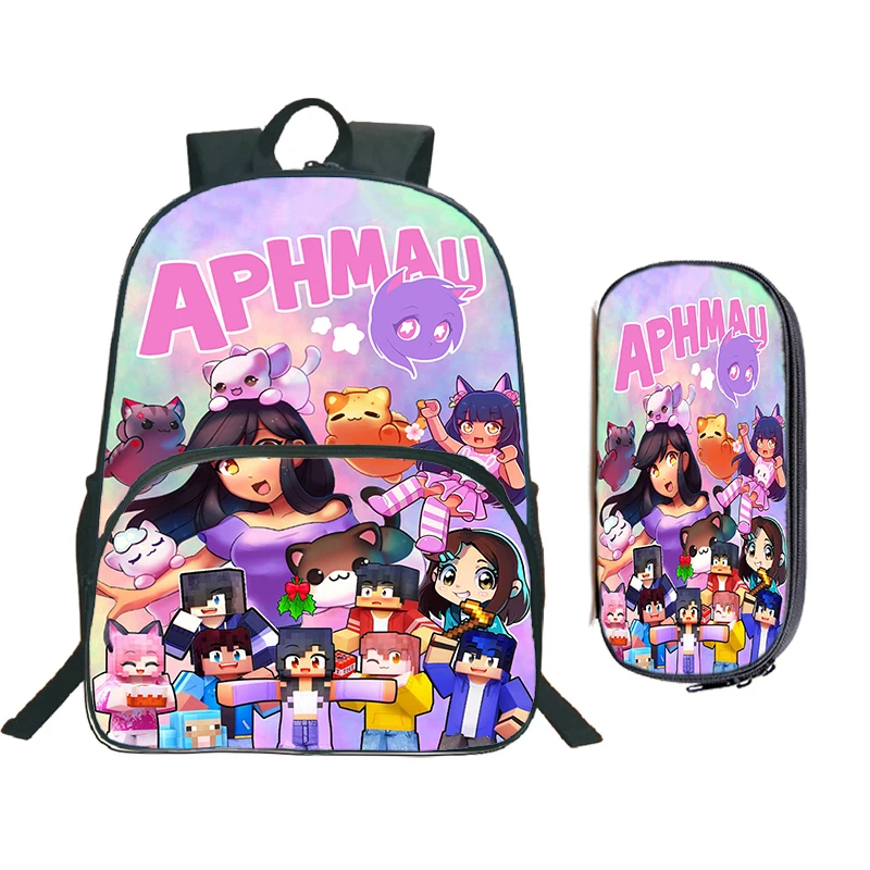 Saco impermeável da escola do jogo dos desenhos animados das crianças, Schoolbag, Bookbag, sacos do portátil, Bookbag, impresso, Bookbag, 2Pcs Set