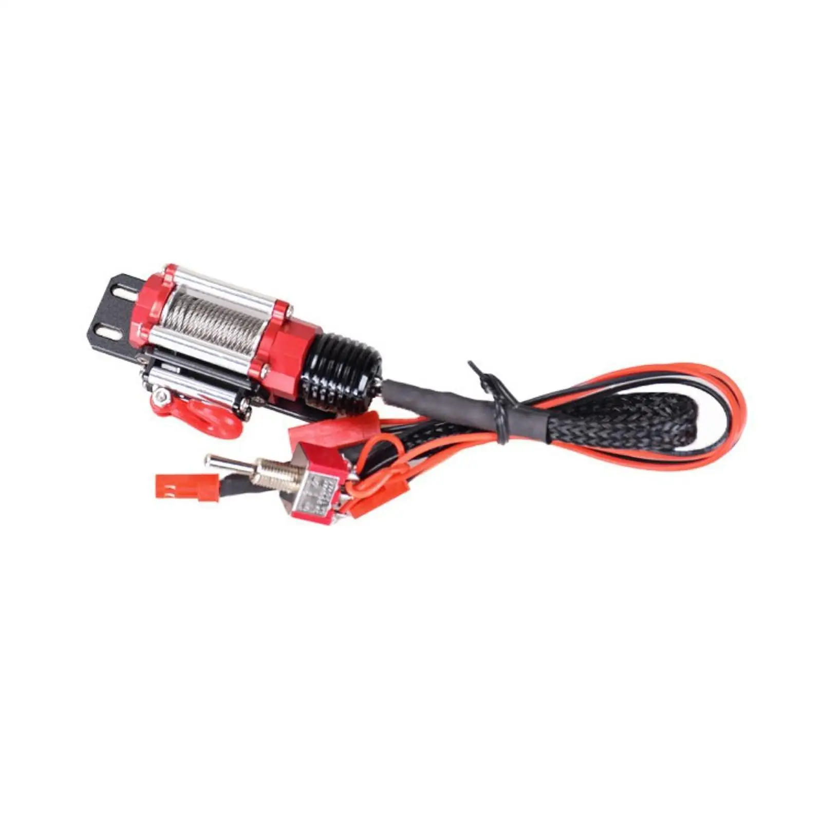 RC Crawler Winch 1/10 Scale Metal Electric Winch with Remote Controller for SCX10 Off Road Car Accessories Parts