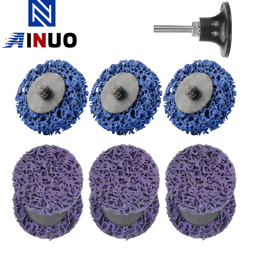 Paint Stripper Abrasive Wheel Disc Poly Abrasive Wheel Cleans Welds Rust Paint Removal Wheel Quick Change Easy for Wood Stone