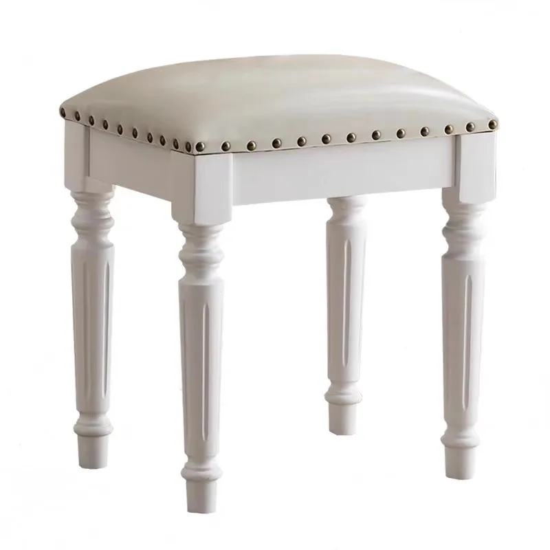 

Makeup stool, dresser stool, manicure stool, square , European fashion, modern simple bedroom, white princess