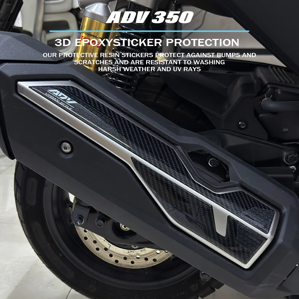 

3D наклейка Adv350, аксессуары для мотоциклов для Honda ADV 350 2022 2023 2024, защитная наклейка на выхлопную трубу