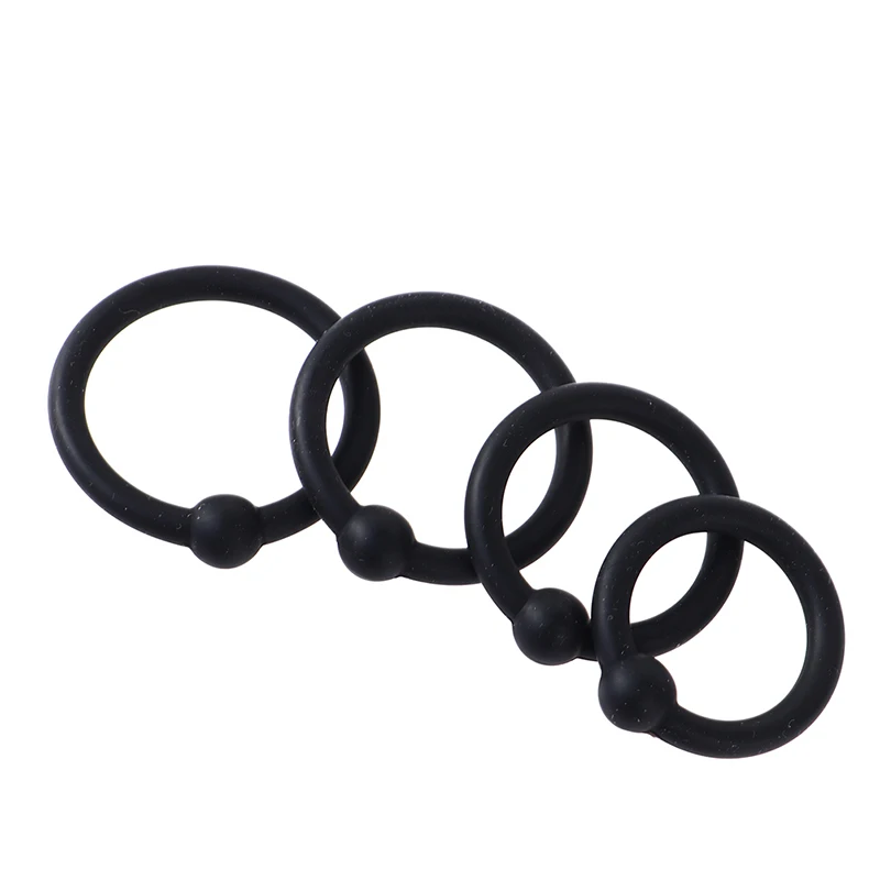 4Pcs Male Penis Rings Crystal Delay Cockring Silicone Bdsm Bondage Erotic Accessories Prostate Adult Sex Toys For Men Chastity view 3