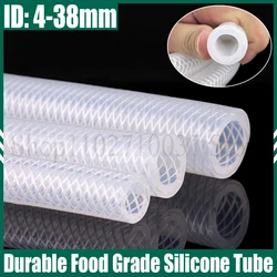 L=1 Meter ID=4-38mm Food Grade Silicone Tube High Temperature And High Pressure Resistance Double Layer Braided Silicone Hose