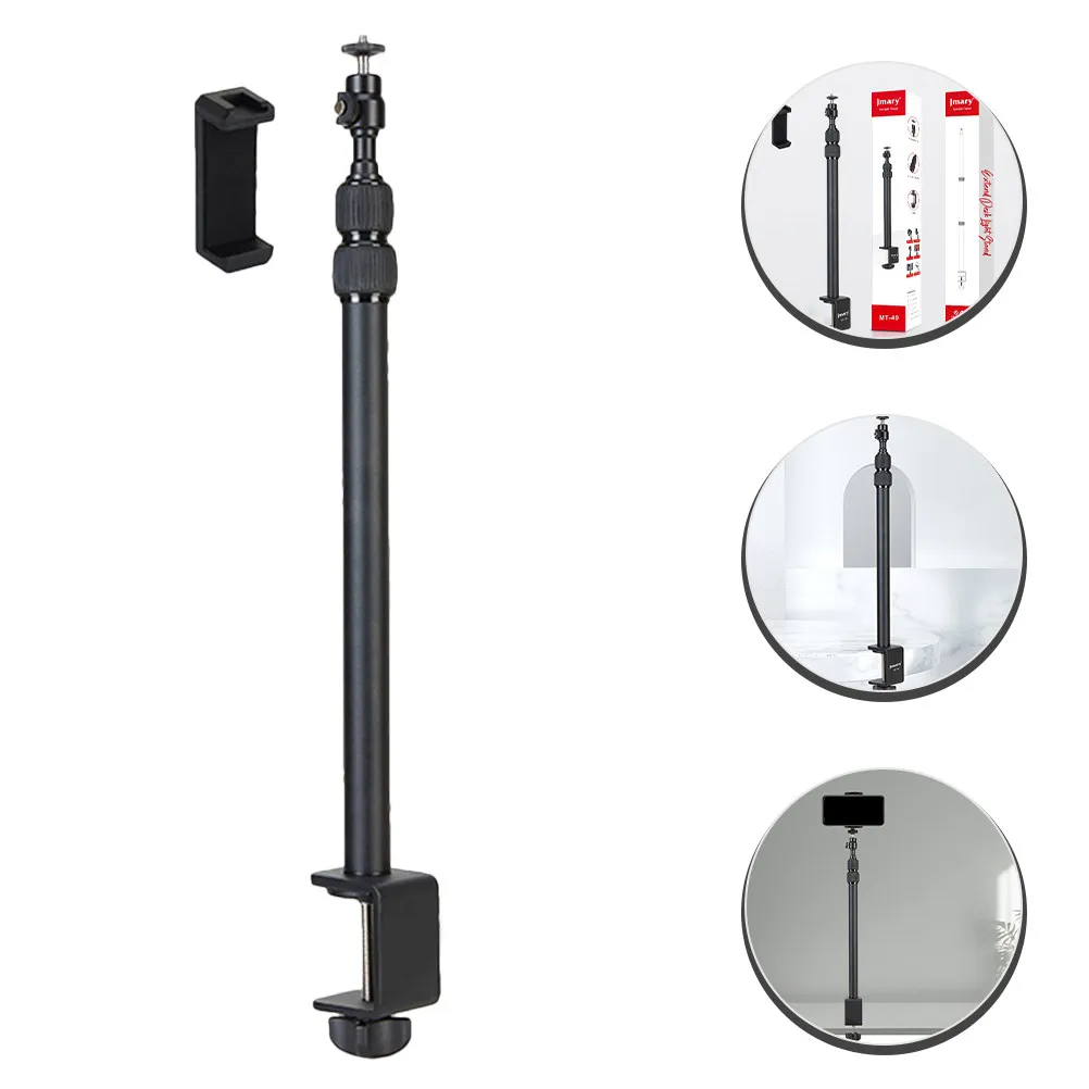 

Настольная подставка для камеры с шаровой головкой 360° и выдвижным кронштейном 385-935 см для кольцевой лампы, DSLR-камеры, веб-трансляций и прямых эфиров