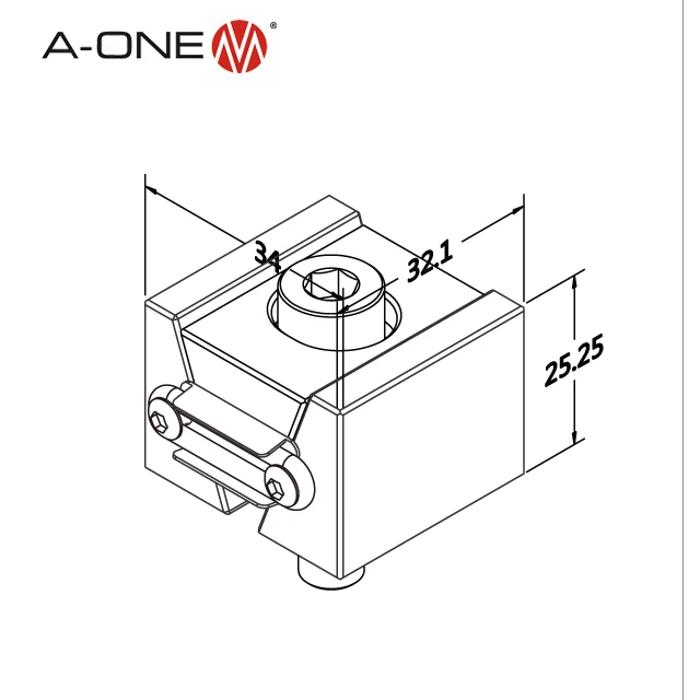 A-ONE CNC wedge-operated Low-profile Clamp vise mini OK cnc grinding surface precision vise  3A-110083