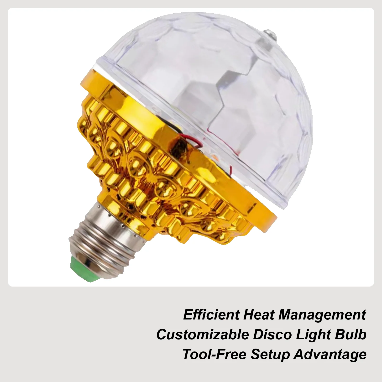 

Disco Ball Light Bulb Continuous LED Long Lasting Lighting Rotating Disco Ball Light For Bar Party Lovers Kids Teens Christmas